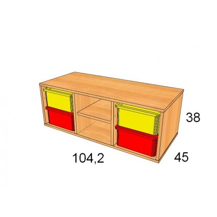 Skříň s plastovými boxy, Art. 27503/2