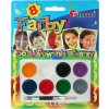 Barvy na obličej, 8 ks barev s aplikátorem