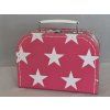 Dětský kufřík 20cm růžový bílá hvězda
