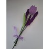 Háčkovaný tulipán s levandulí- dekorace