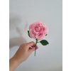 Háčkovaná růže - růžová - dekorace