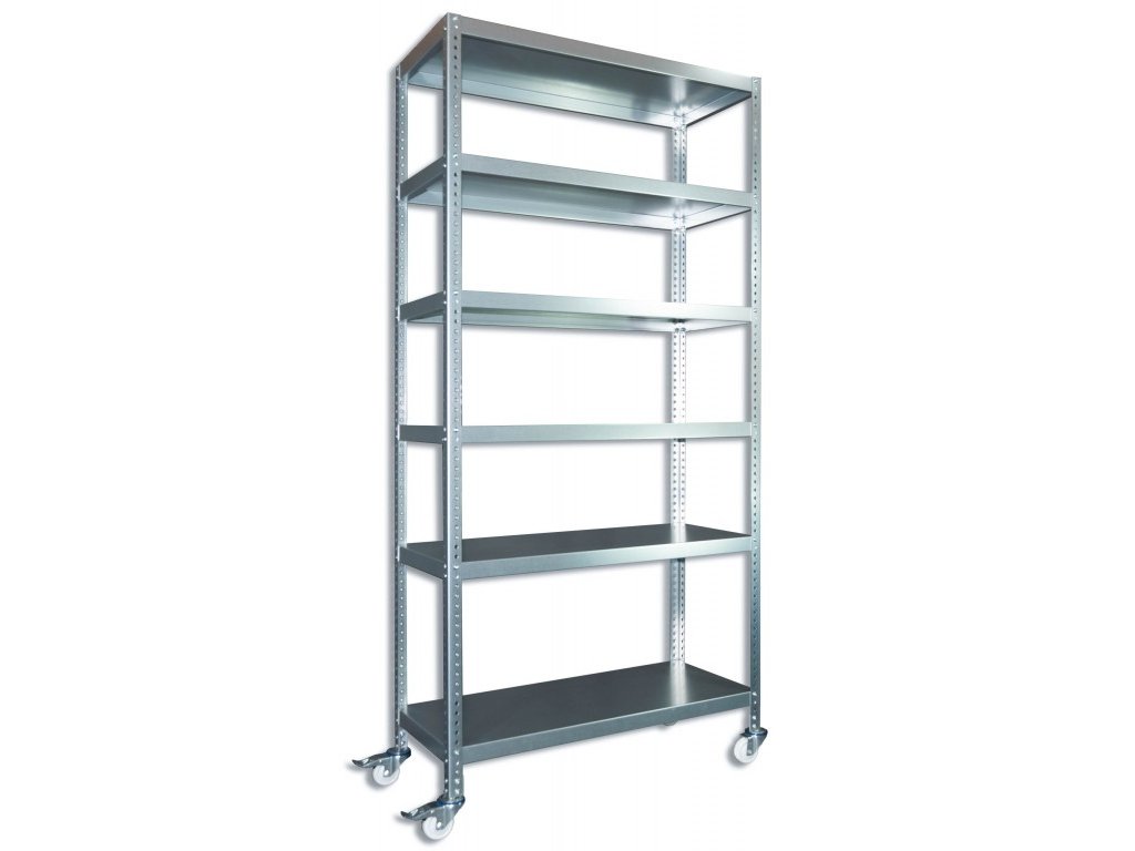 Etagenwagen Biedrax, Schraubsysteme 50 x 100 x 190 cm, 6 Fachböden - verzinkt