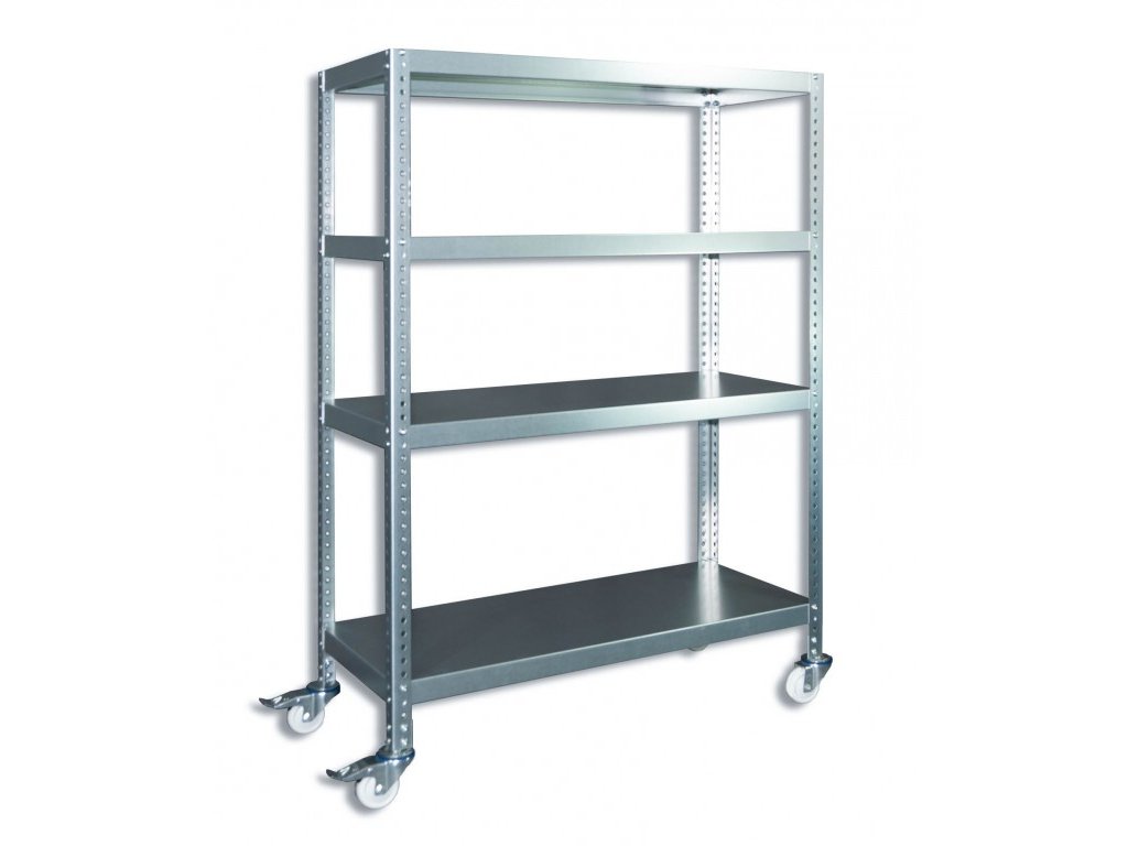 Etagenwagen Biedrax, Schraubsysteme 60 x 100 x 110 cm, 4 Fachböden - verzinkt
