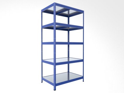 Werkstattregal mit Metallböden Biedrax 45 x 60 x 210 cm blau - 5 Böden verzinkt