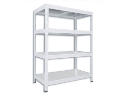 Werkstattregal mit Metallböden Biedrax 45 x 60 x 120 cm weiss - 4 Böden verzinkt