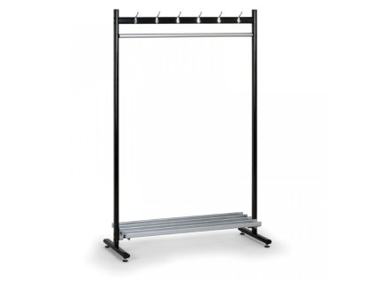 Garderobenständer mit Haken, Einseitig V4307 mit Rost