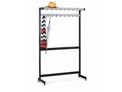 Garderobenständer mit Haken, Einseitig V4504 mit Obere Rost