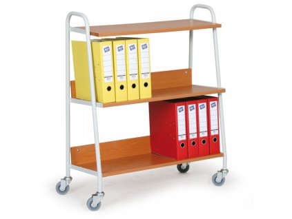 Bürowagen für Ordner Biedrax VK3624t - Kirsche