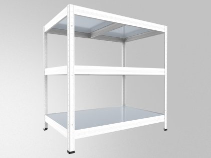 Abstellraum Regal mit Metallböden Biedrax 50 x 60 x 90 cm weiss - 3 Böden verzinkt