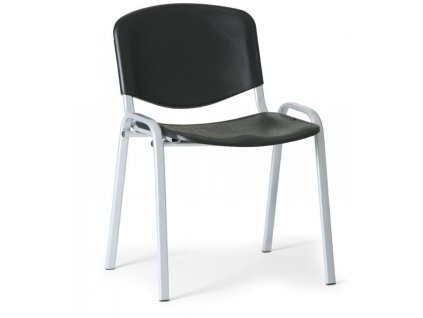 Konferenzstuhl - Kunstoff, schwarz Biedrax Z9522c, Fußgestell grau