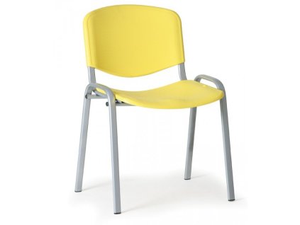 Konferenzstuhl - Kunstoff, gelb Biedrax Z9522zl, Fußgestell grau
