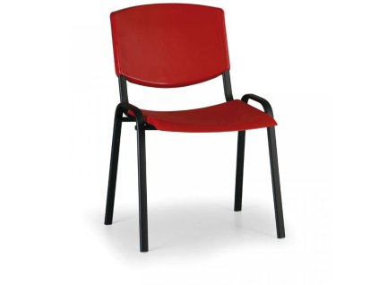 Konferenzstuhl - Kunstoff, rot Biedrax Z8982cv, Fußgestell schwarz