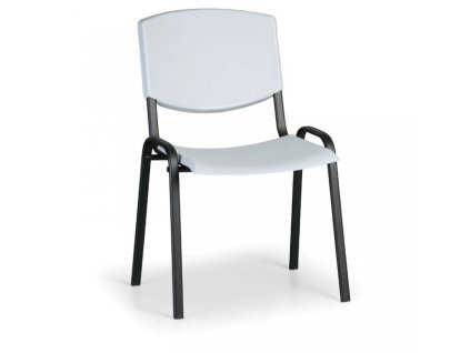 Konferenzstuhl - Kunstoff, grau Biedrax Z8982s, Fußgestell schwarz