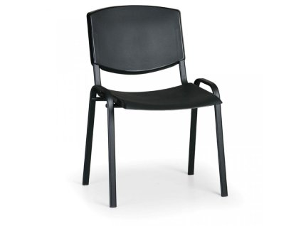 Konferenzstuhl - Kunstoff, schwarz Biedrax Z8982c, Fußgestell schwarz