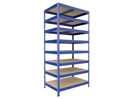 Steckregal Biedrax 45 x 60 x 210 cm, Blau, 8 Fachböden MDF, Fachlast 200 kg pro Fachboden