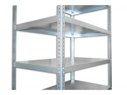 Geschraubtes Haushaltsregal Biedrax 40 x 100 x 100 cm, verzinkt - 3 Fachböden