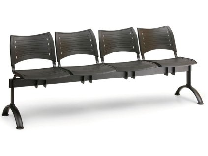 Wartezimmerbank - Kunststoff Visio Biedrax LC9288c - Gestell schwarz