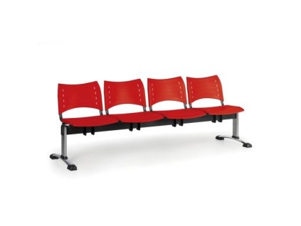 Wartezimmerbank - Kunststoff Visio Biedrax LC9294cv - Gestell verchromt