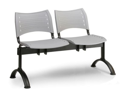 Wartezimmerbank - Kunststoff Visio Biedrax LC9284s - Gestell schwarz