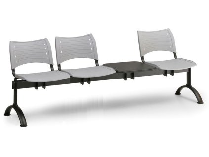 Wartezimmerbank - Kunststoff Visio Biedrax LC9287s - Gestell schwarz