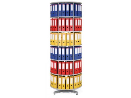 809 1 drehbare buroregale 6 fachboden grau