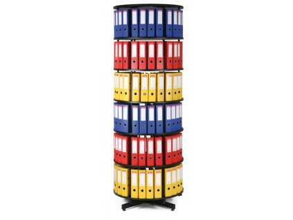 812 1 drehbare buroregale 6 fachboden schwarz