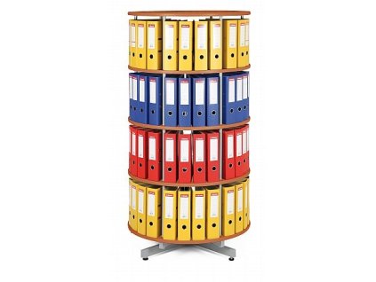 2798 1 drehbare buroregale 4 fachboden kirsche