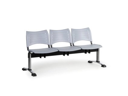 Lavice do čekárny plastová Visio Biedrax LC9292s - podnož chromovaná