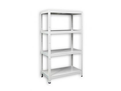 35711 metallregal mit metallboden biedrax 40 x 100 x 180 cm weiss 4 fachboden