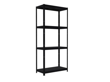 35879 metallregal mit metallboden biedrax 40 x 60 x 180 cm 4 fachboden x 100 kg schwarz