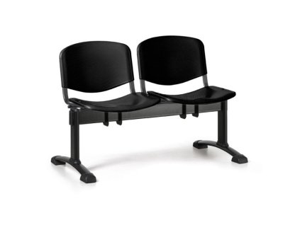 Wartezimmerbank - Kunststoff ISO Biedrax LC9680c - Gestell schwarz