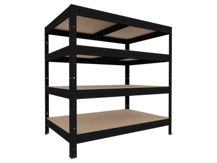 199523 speisekammer regal mit holzboden biedrax 45 x 90 x 90 cm schwarz 4 fachboden mdf