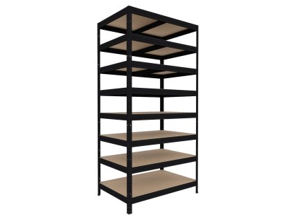 200240 speisekammer regal mit holzboden biedrax 45 x 75 x 270 cm schwarz 8 fachboden mdf