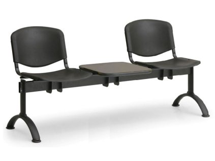 Wartezimmerbank - Kunststoff ISO Biedrax LC9690c - Gestell schwarz