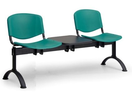 Wartezimmerbank - Kunststoff ISO Biedrax LC9690z - Gestell schwarz