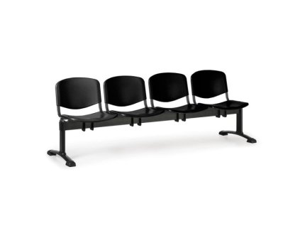 Wartezimmerbank - Kunststoff ISO Biedrax LC9720c - Gestell schwarz