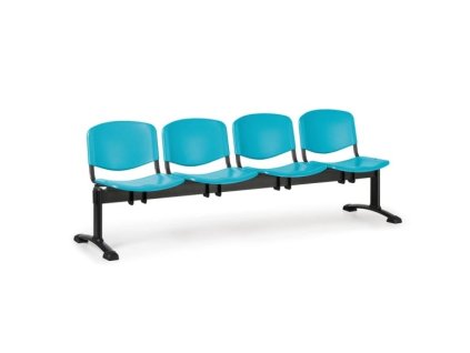 Wartezimmerbank - Kunststoff ISO Biedrax LC9720z - Gestell schwarz