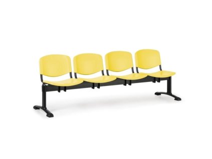 Wartezimmerbank - Kunststoff ISO Biedrax LC9720zl - Gestell schwarz