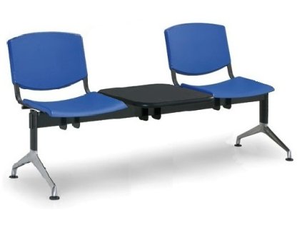 Lavice do čekárny plastová Smile Biedrax LC9964m - podnož leštěný hliník