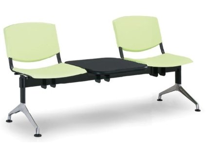 Lavice do čekárny plastová Smile Biedrax LC9964z - podnož leštěný hliník