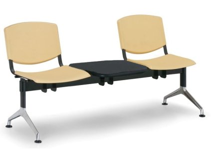 Lavice do čekárny plastová Smile Biedrax LC9964zl - podnož leštěný hliník