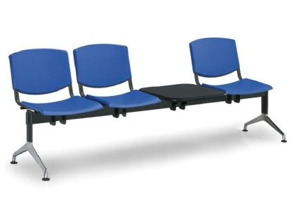 Lavice do čekárny plastová Smile Biedrax LC9970m - podnož leštěný hliník