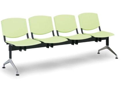 Lavice do čekárny plastová Smile Biedrax LC9976z - podnož leštěný hliník