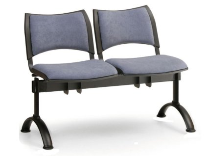 Wartezimmerbank - gepolstert Smart Biedrax LC9212s - Gestell schwarz