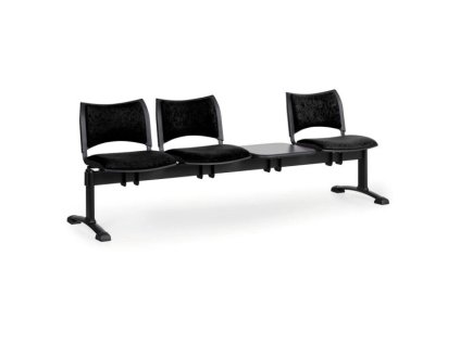 Wartezimmerbank - gepolstert Smart Biedrax LC9215c - Gestell schwarz