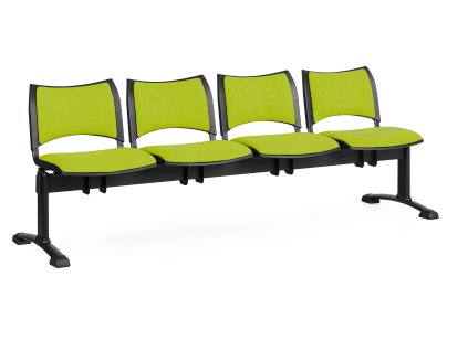 Wartezimmerbank - gepolstert Smart Biedrax LC9216z - Gestell schwarz