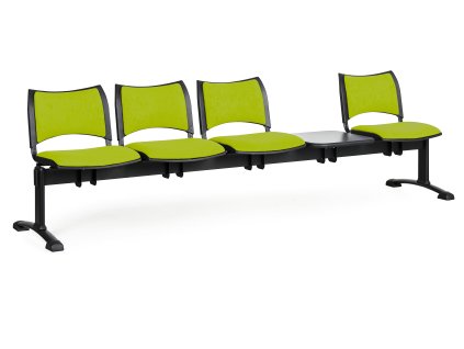 Wartezimmerbank - gepolstert Smart Biedrax LC9217z - Gestell schwarz