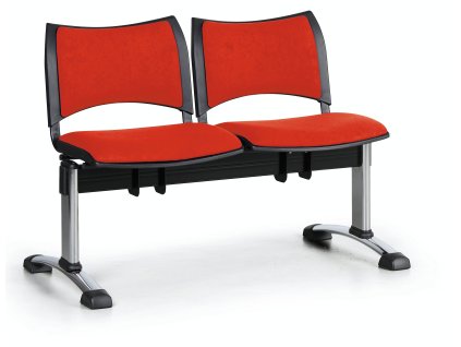 Lavice do čekárny čalouněná Smart Biedrax LC9218CV - podnož chromovaná