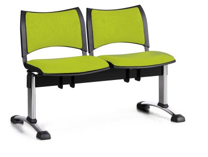 Wartezimmerbank - gepolstert Smart Biedrax LC9218z - Gestell verchromt