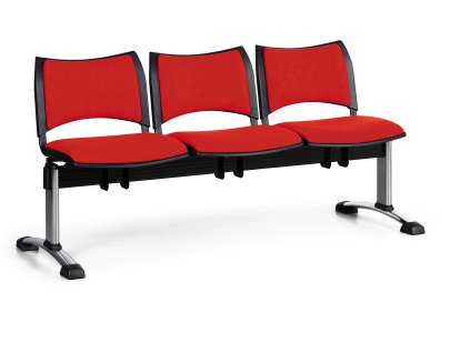 Lavice do čekárny čalouněná Smart Biedrax LC9220CV - podnož chromovaná